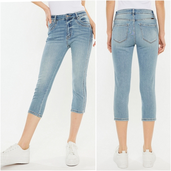 SOLD Kancan High Rise Side Seam Capri Jeans sz 31 (fits 12/14) for Maurice's - Picture 2 of 5